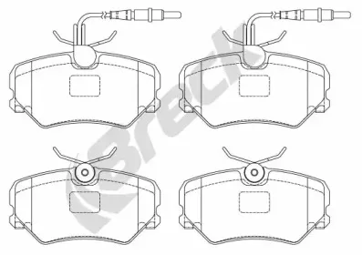21209 00 501 10 BRECK Комплект тормозных колодок, дисковый тормоз